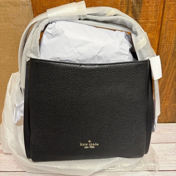 Kate Spade Knott Convertible Leather Carryall Bag - Black - Picture 5 of 8